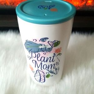 Opalhouse Travel Tumbler Mug With Lid "Plant Mom" Stoneware 10 oz NWOT